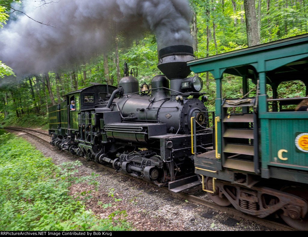 CASS 4 shoving the afternoon Whittaker train up to the first switchback